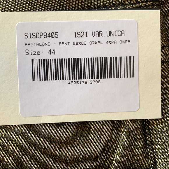 ottod’Ame Gold sparkle pants Italian made - Picture 5 of 5